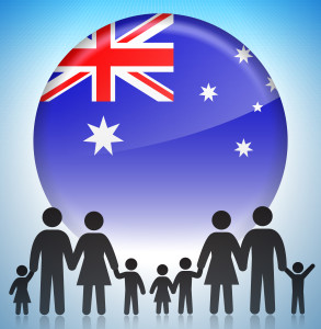 Australian Stick Figure Family